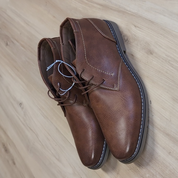 STEVE MADDEN Men's Short Chukka P-Symin Boots In Cognac - Picture 1 of 8